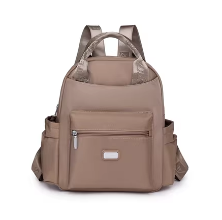 Hot Selling Oxford Cloth Backpack Women's Small Backpack Canvas Travel Bag [Khaki Color]