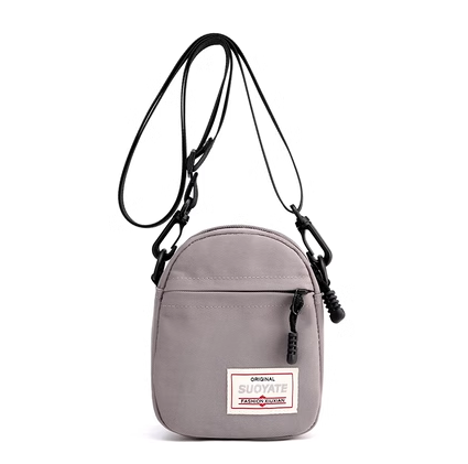 Hot Selling Korean Style Halter Shoulder Crossbody Coin Purse Versatile Mini Bag Vertical Mobile Phone Bag [Gray]