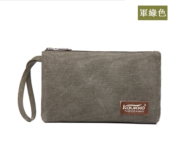 Hot selling canvas wallet, mobile phone bag, key bag for men and women [Army Green]
