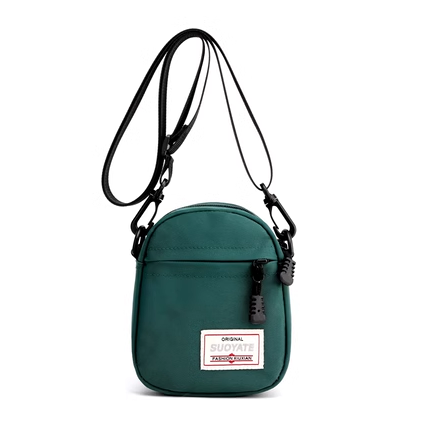 Hot Selling Korean Style Halter Shoulder Crossbody Coin Purse Versatile Mini Bag Vertical Mobile Phone Bag [Dark Green]