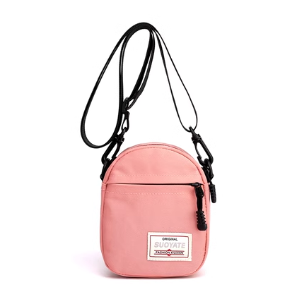 Hot Selling Korean Style Halter Shoulder Crossbody Coin Purse Versatile Mini Bag Vertical Mobile Phone Bag [Pink]