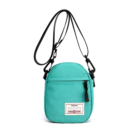 Hot Selling Korean Style Halter Shoulder Crossbody Coin Purse Versatile Mini Bag Vertical Mobile Phone Bag [Lake Green]