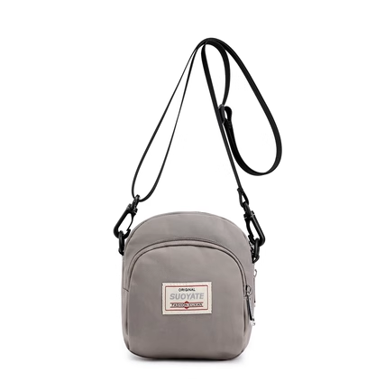 Hot selling mini fabric mobile phone bag for women, small bag, crossbody coin purse [grey]