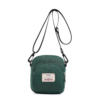 Hot selling mini fabric mobile phone bag for women, small bag, crossbody coin purse [dark green]
