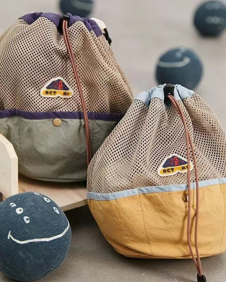 兒童女孩 戶外便攜麻線帆布包隨身包