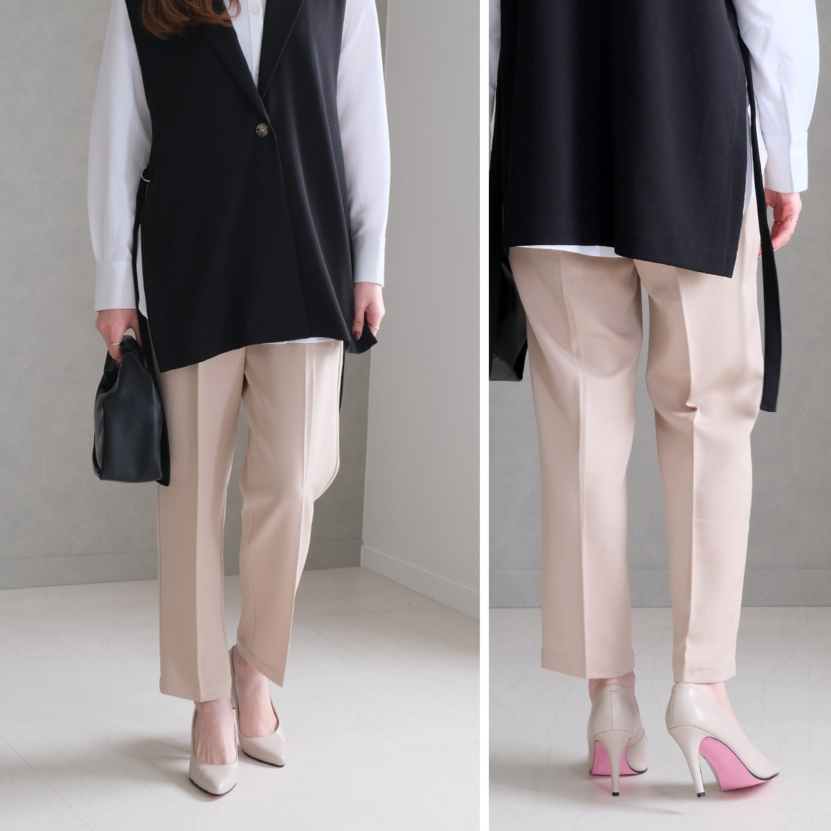 Point nine日本製真皮女用低調粉色鞋底尖頭高跟鞋9公分