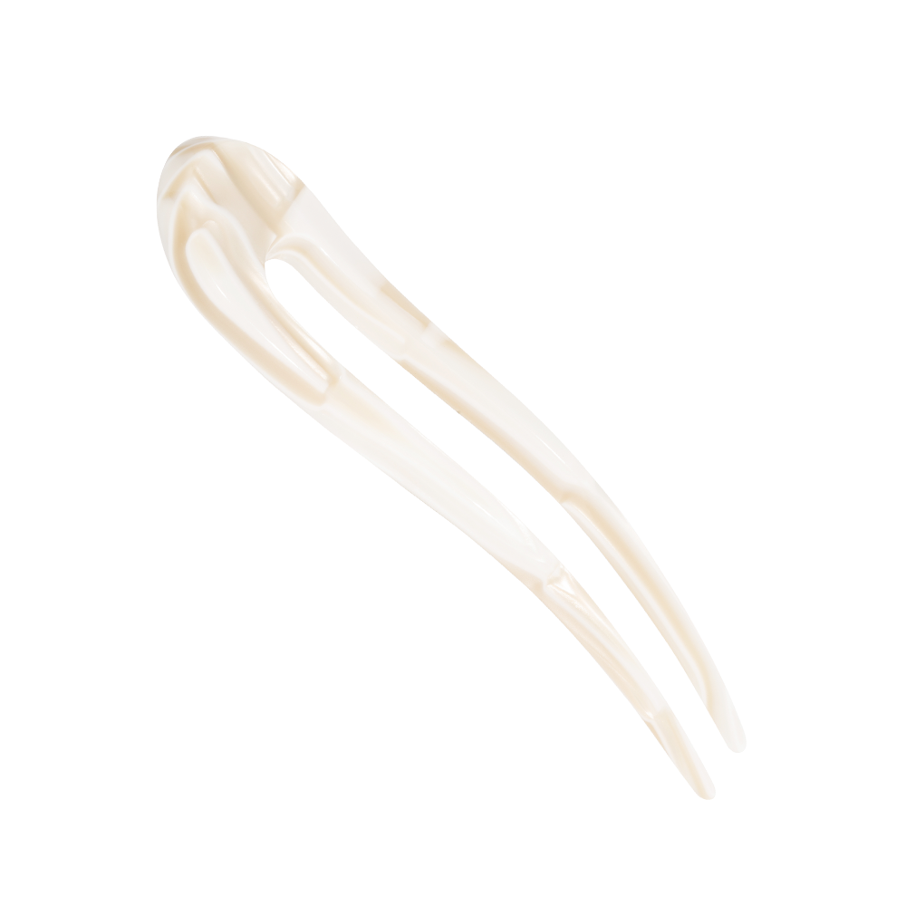 FRANCE LUXE U型醋酸纖維長髮髻〈珍珠白〉