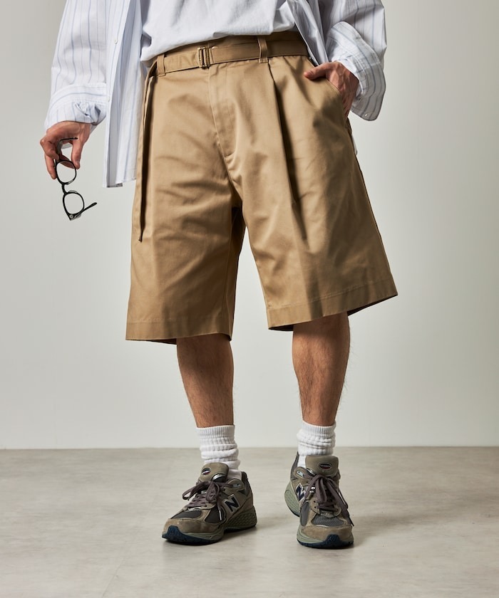 2024SS FREAK'S STORE WIDE BELTED SHORTS 調整腰帶 括腿 寬版 短褲 工作短褲 現貨 1244248900240