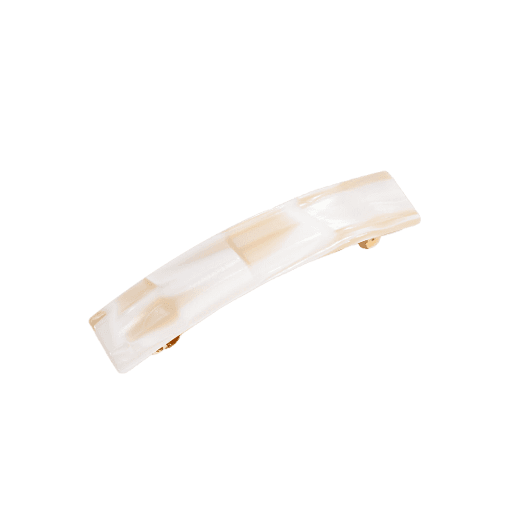 FRANCE LUXE 經典長方形髮夾〈珍珠白〉