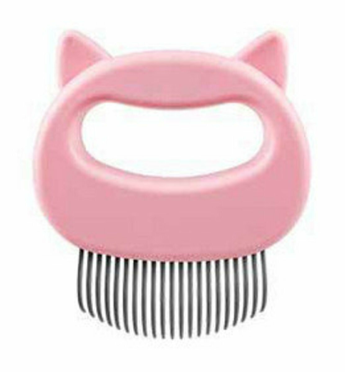 Cat Comb - Cat Head Shaped Shell Comb Elastic Comb (Pink) 