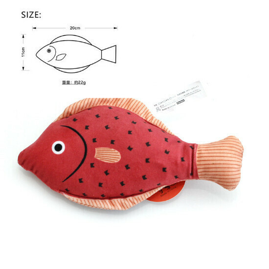 新款貓咪玩具磨牙神器寵物用品（桔-雙翅鯿魚）