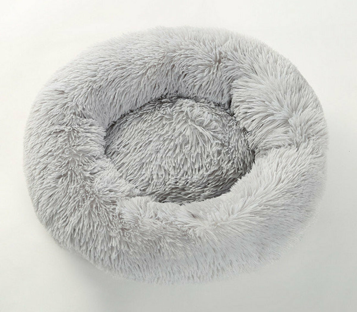 激抵貓窩狗床-深度睡眠長毛寵物窩 80cm(淺灰色) 