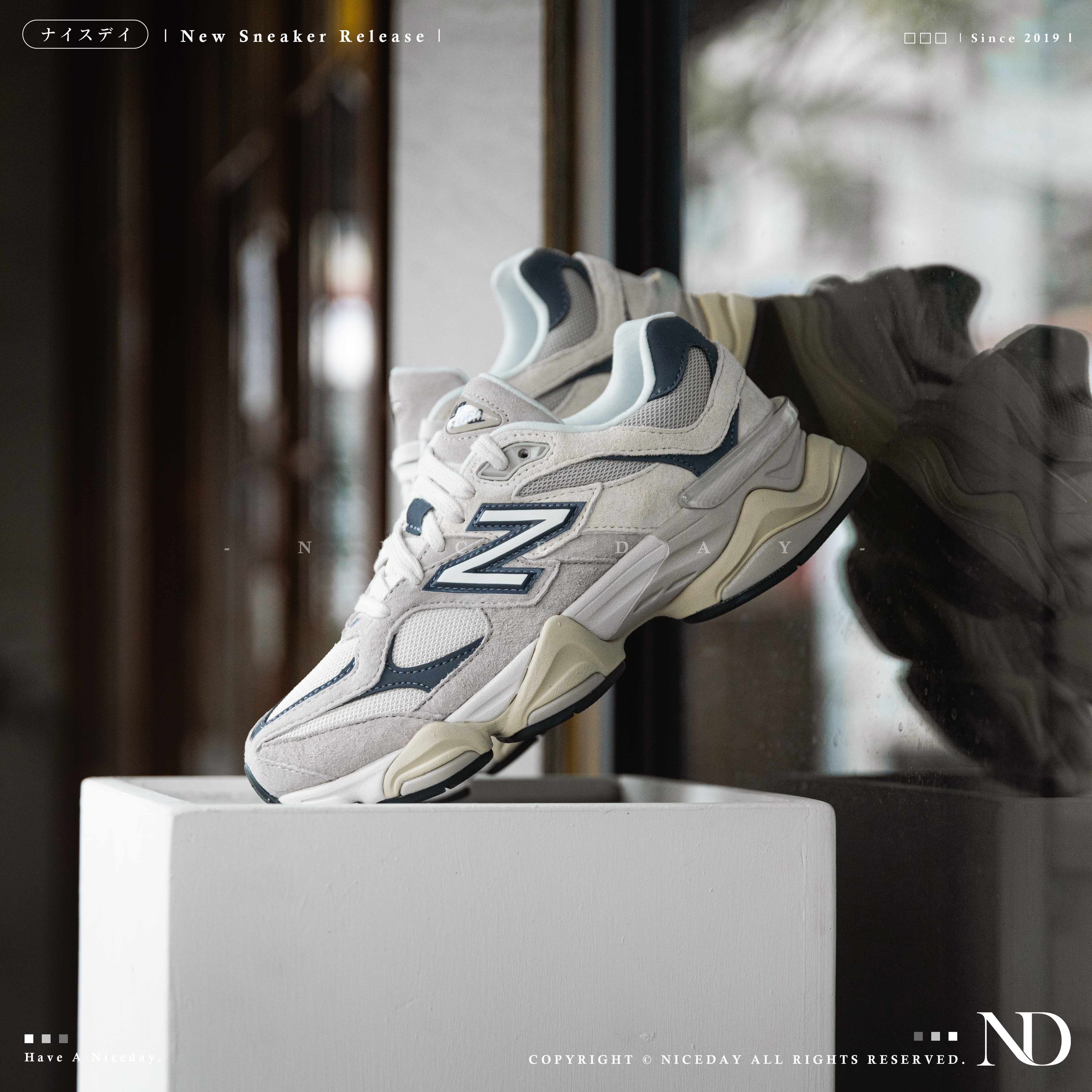 NICEDAY 現貨 New Balance 9060 海軍藍 米白 復古 深藍 藍 男女尺寸 U9060EEB