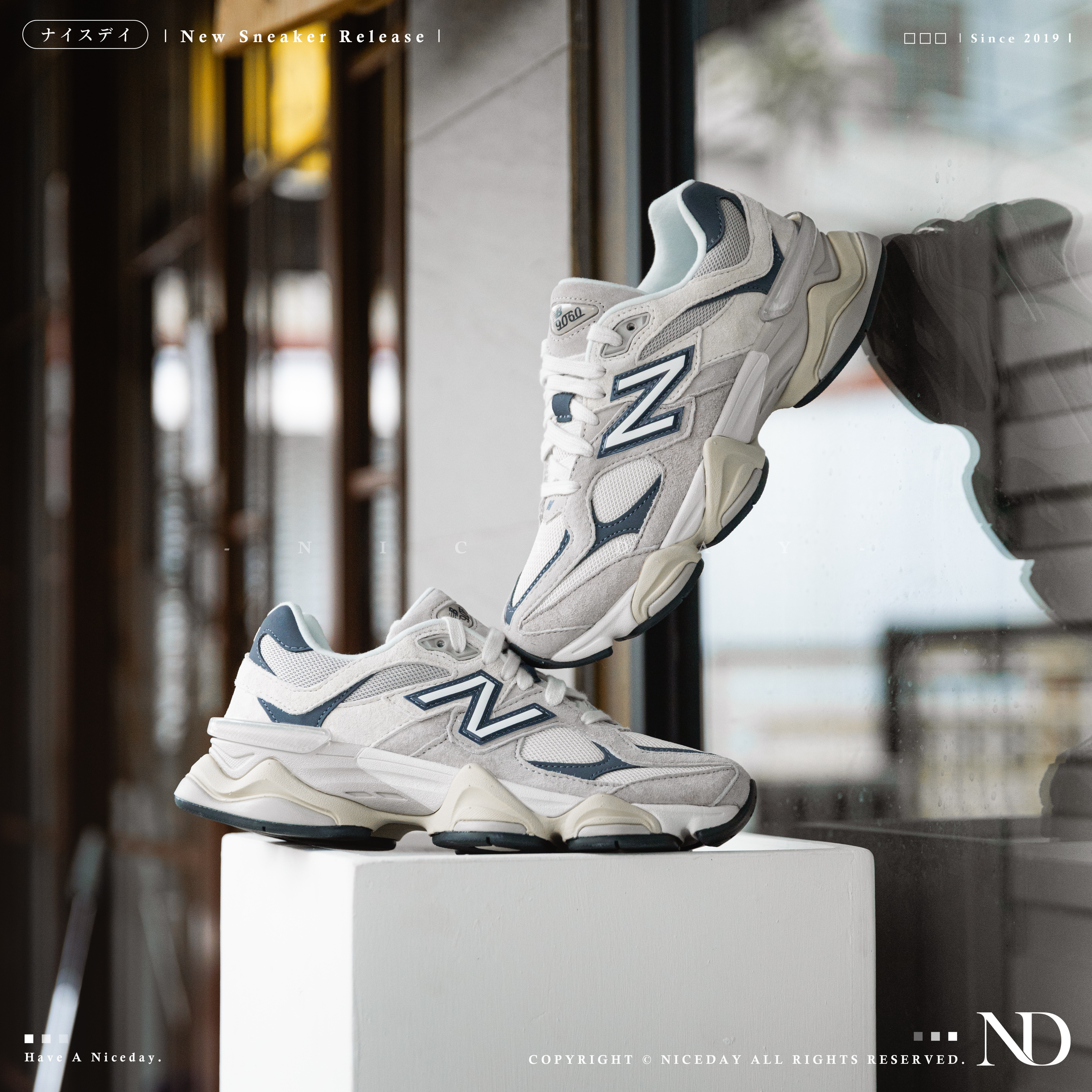 NICEDAY 現貨 New Balance 9060 海軍藍 米白 復古 深藍 藍 男女尺寸 U9060EEB