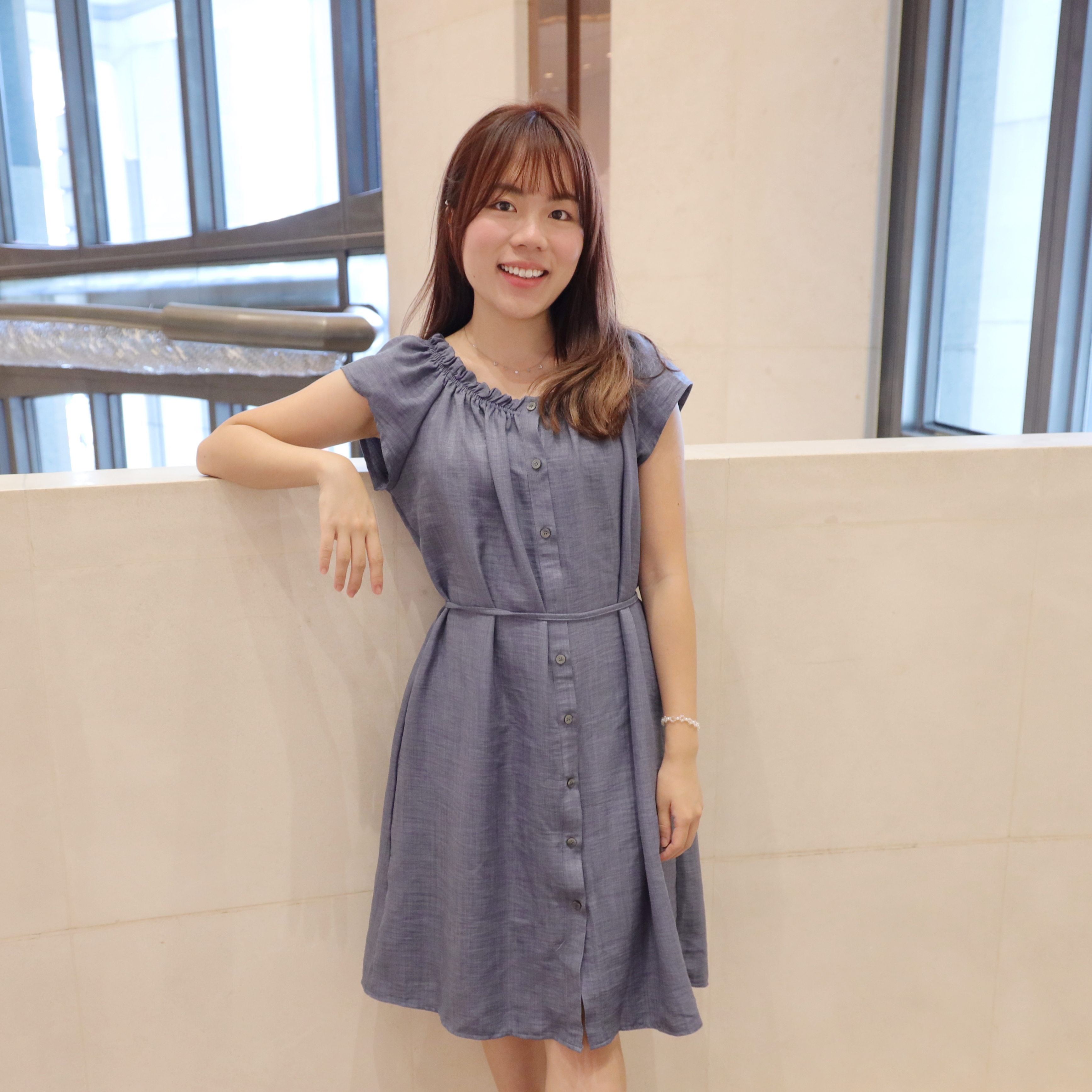 ||OPS202|| RUFFLE邊彈性休閒綁帶連身裙