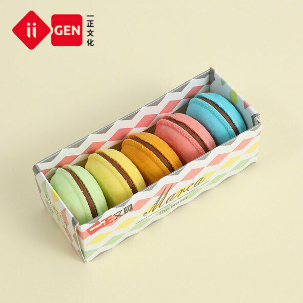Macaron Fun Shape Toy Eraser Rubber (5 capsules in 1 box)