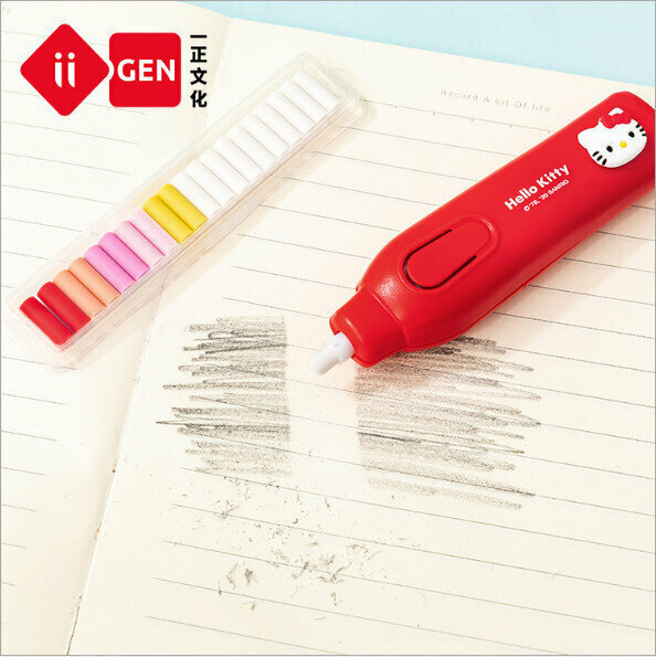 Eraser-Hello Kitty Electric Rubber Eraser Rubber (Red) (Single)