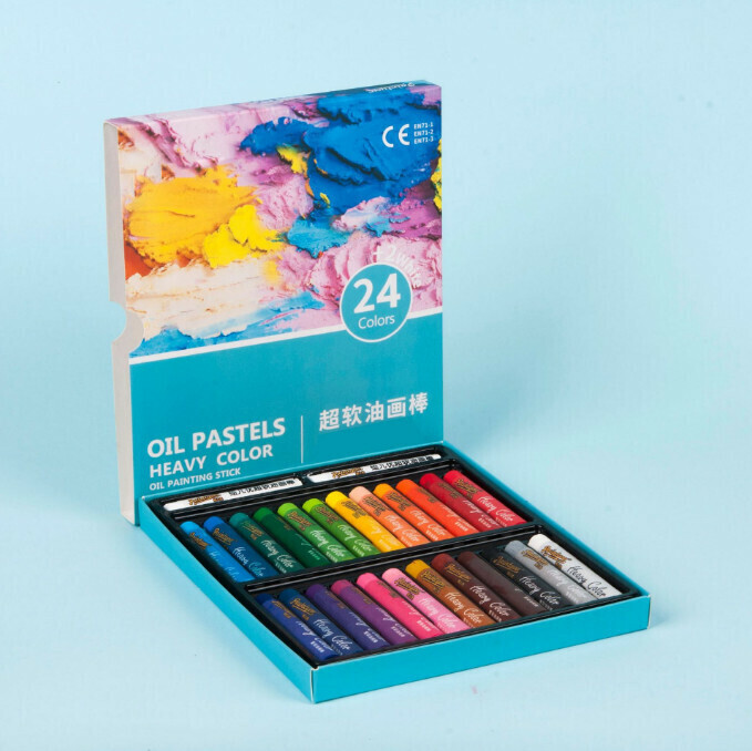 Super soft heavy color oil pastel set (24 colors + 2 pieces 7*1.1cm)