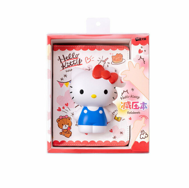 新款記事簿-Hello Kitty 3D 立體減壓筆記簿 日記本NoteBook (紅色) 