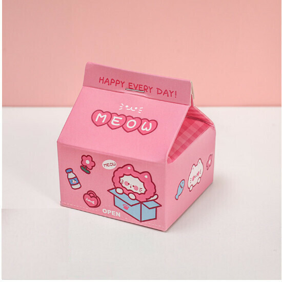 Sticky notes boxed message notes without sticky sticky notes (milk cat)