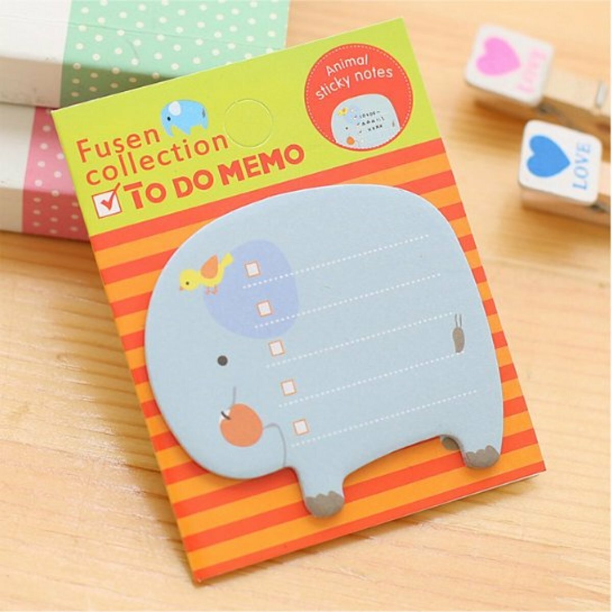 Cartoon Animal Paradise Memo Paper Post-it Note Paper (Elephant Single Copy)