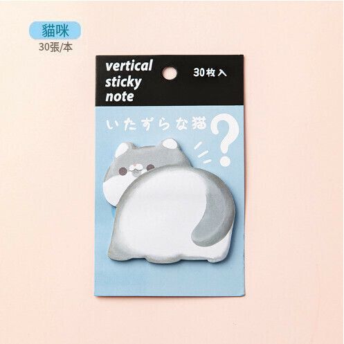 新款卡通動物異形便利貼【貓咪】