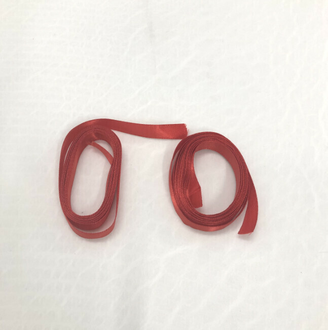 【2 pieces】Ribbon ribbon wrapping tape (red, width 0.6cm * length 250cm)