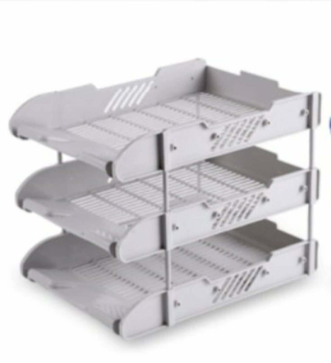 Three-layer plastic document holder (grey)