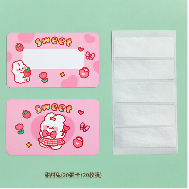 Scratch Cards [Sweet Rabbit - 20 Sheets + 20 Scratch Films] 