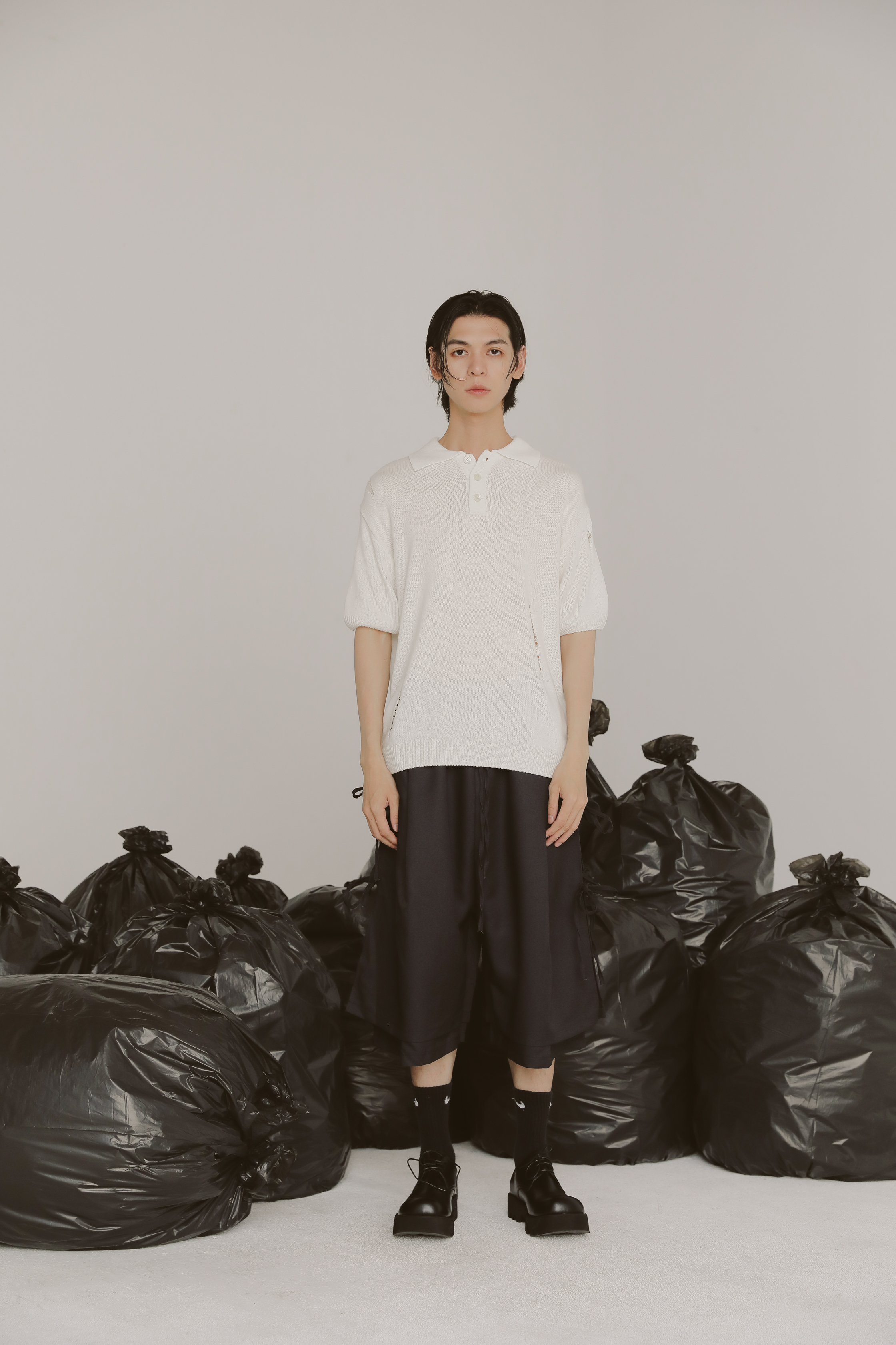 Damage Collar Knit #針織上衣