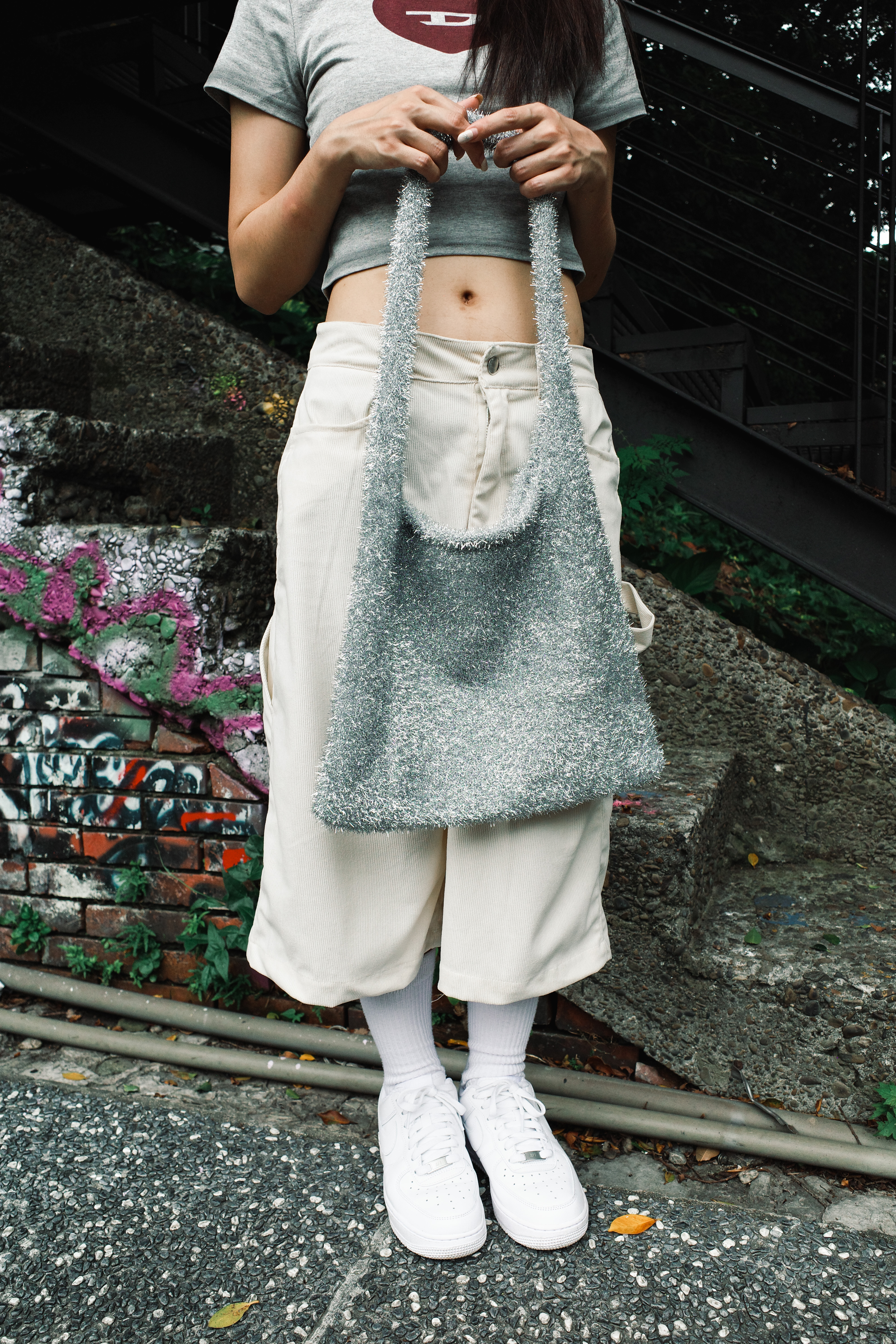 『Always_Good』金絲針織 閃亮 單肩包