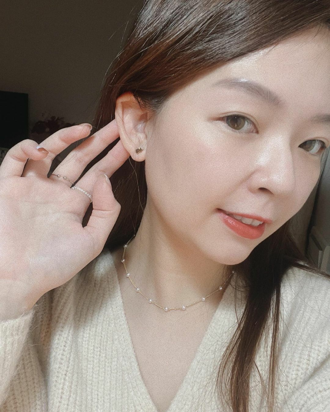 可愛萌寵萌貓臉鎖珠耳環