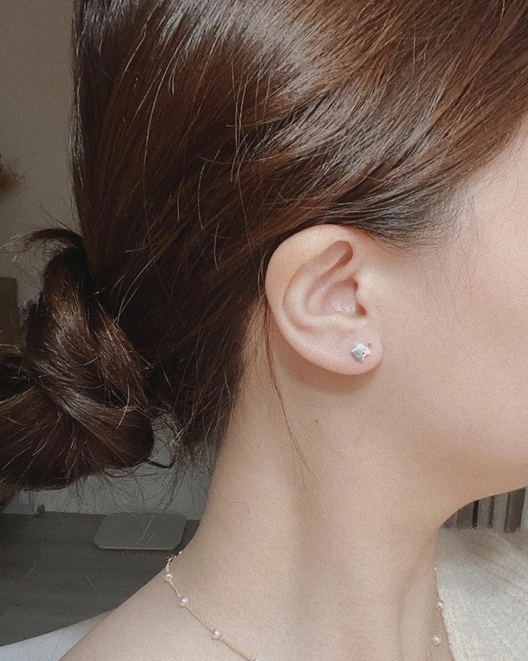 可愛萌寵萌貓臉鎖珠耳環