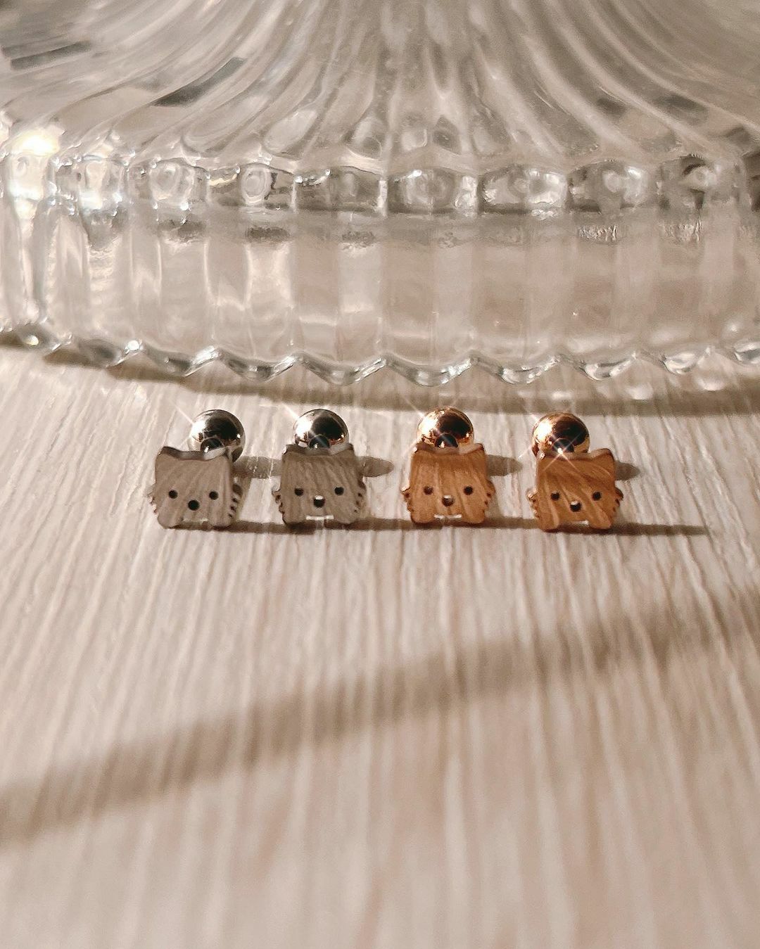 可愛萌寵萌貓臉鎖珠耳環