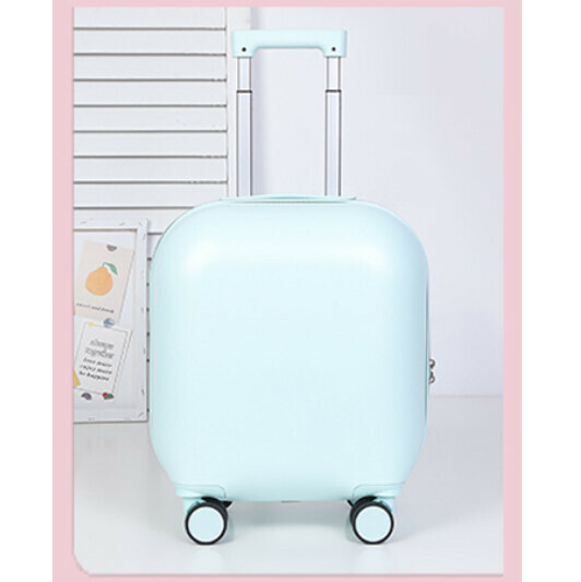 Hot-recommended suitcase [mint green (comes with a case cover)] (size: 18 inches)