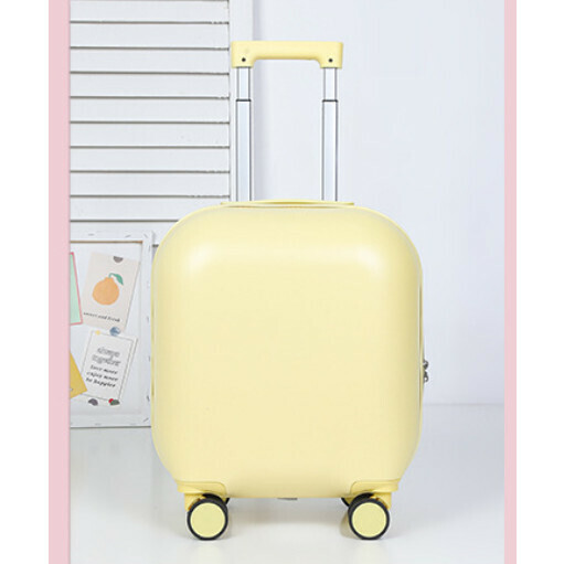 Hot-recommended suitcase [cheese yellow (comes with case cover)] (size: 18 inches)