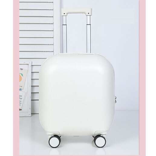 Hot-recommended suitcase [Grain White (comes with a case cover)] (size: 18 inches)
