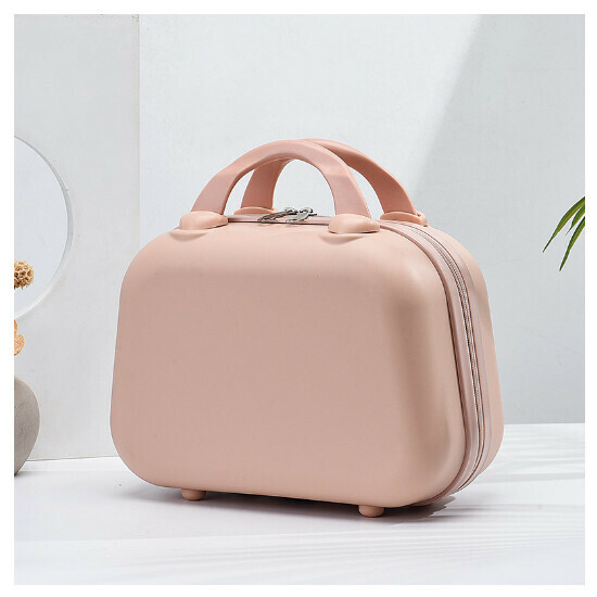 Hotly recommended hangable trolley suitcase cosmetic bag [Cornus powder] (size: 14 inches)