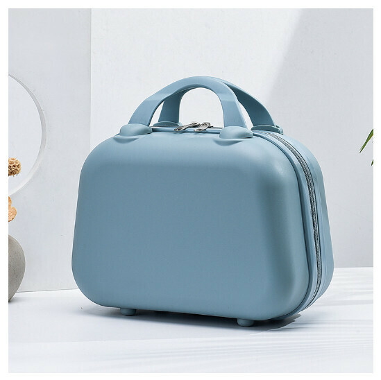 Hot-recommended hangable trolley suitcase cosmetic bag [Maca Blue] (size: 14 inches)
