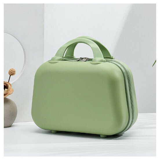 Hotly recommended hangable trolley suitcase cosmetic bag [avocado green] (size: 14 inches)