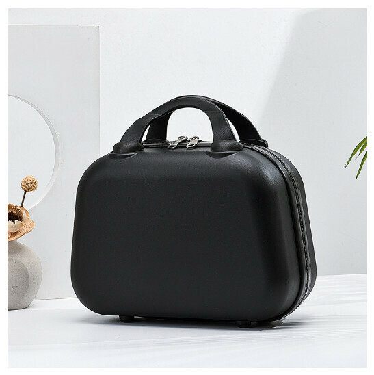 Hot-recommended hangable trolley suitcase cosmetic bag [black] (size: 14 inches)