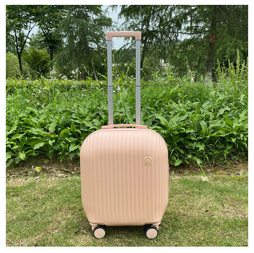 Hot recommended universal wheel luggage [Cornus powder] (size: 18 inches: 23*39*48CM)