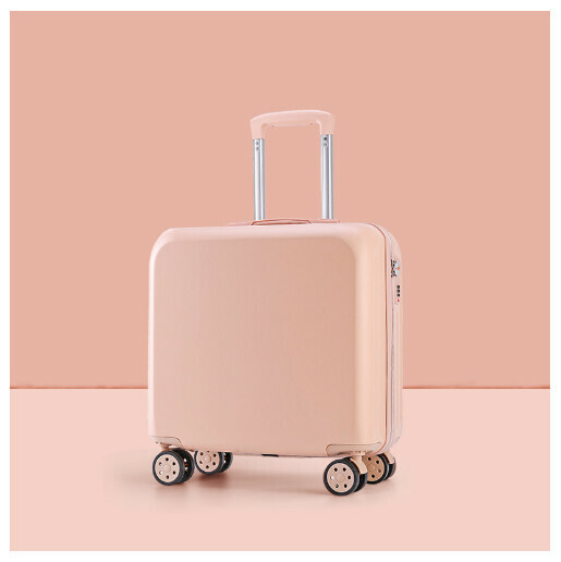 Hot push swivel suitcase [516# pink] (size: 18 inches: 420*450*220MM)