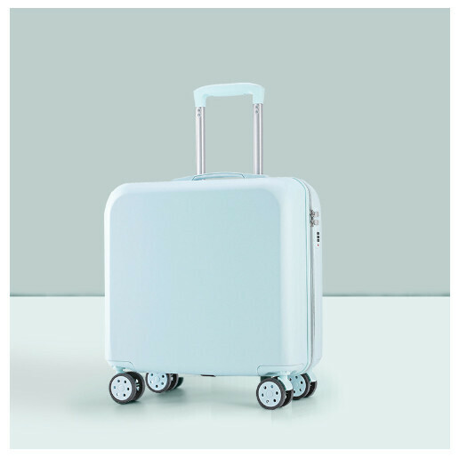 Hot push swivel suitcase [516# mint green] (size: 18 inches: 420*450*220MM)