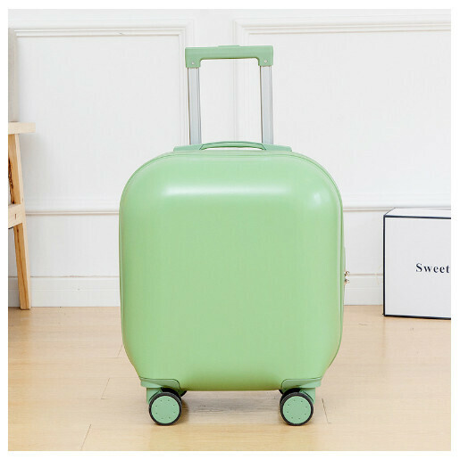 Hot recommended universal wheel suitcase suitcase [Green Grass] (size: 18 inches: 22*39*48CM)