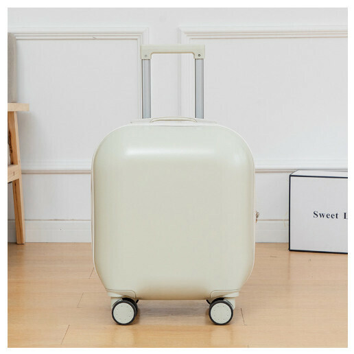 Hot recommended spinner suitcase suitcase [Ivory White] (size: 18 inches: 22*39*48CM)
