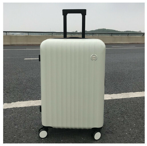 Hot recommended suitcase luggage [milk white] (size: 20 inches)