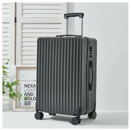 Hot recommended universal wheel suitcase suitcase [retro black] (size: 20 inches: 34*21*54CM)