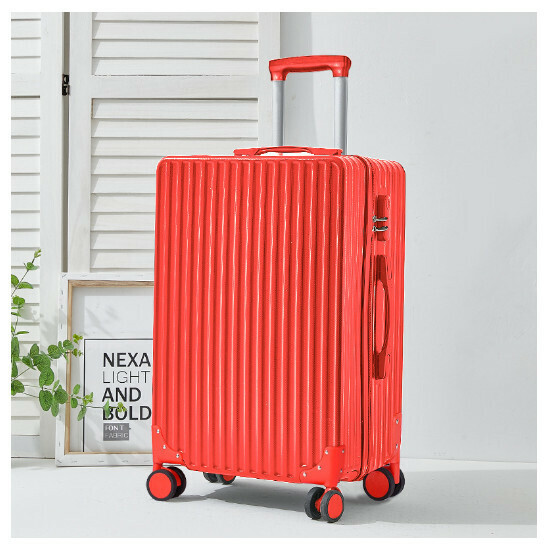 Hot recommended universal wheel suitcase suitcase [retro red] (size: 20 inches: 34*21*54CM)