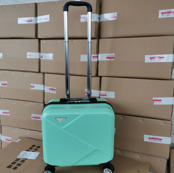 Hot push mini trolley suitcase [18-inch three-section trolley] [Apple Green]